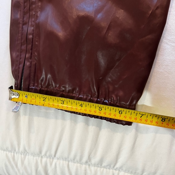 NWT- Tibi burgundy Liquid Drape ankle zip Pant Size 12 - Picture 8 of 15